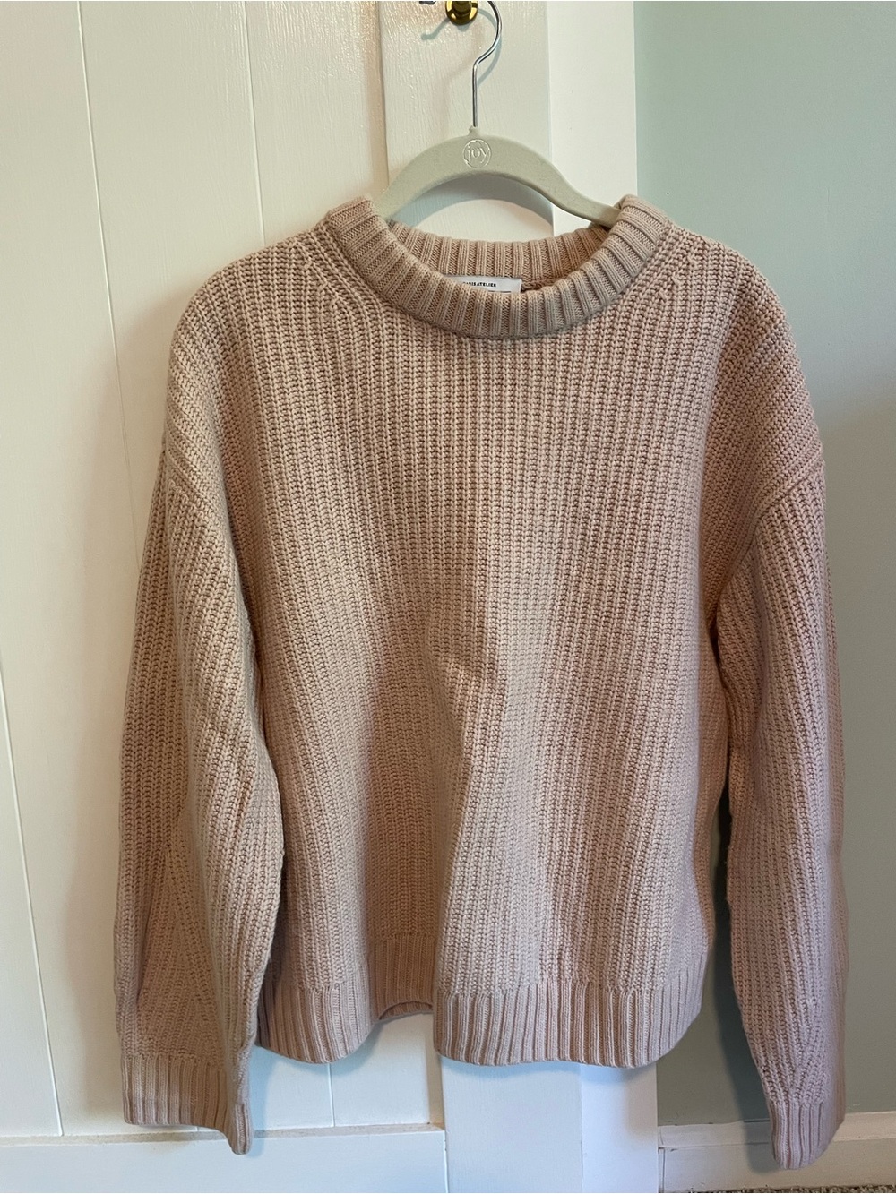 Relaxed Crewneck Sweater in Light Beige - Women's